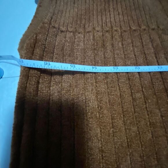 KLJ Oswal Ribbed Knit Cardigan Unisex Brown Sz M - Picture 8 of 12